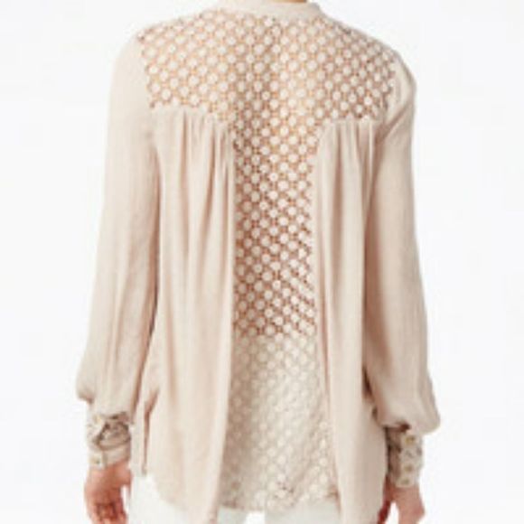 Women's Beige Button-Up Blouse - Picture 5 of 7